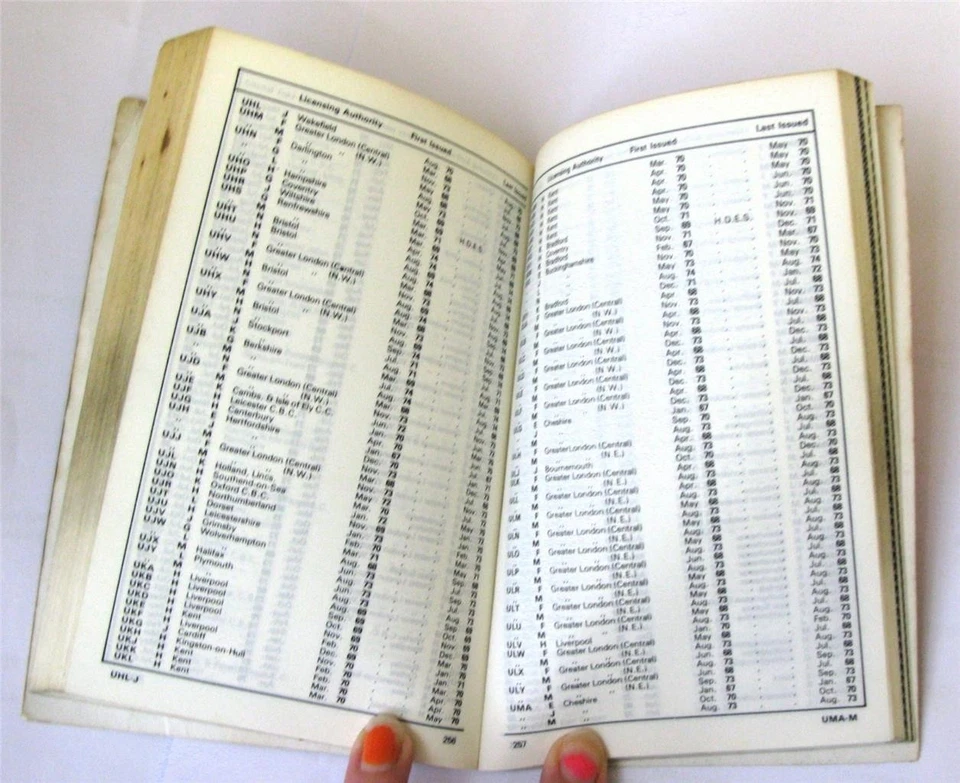 GLASS'S Index Suffix Marks Registration Numbers 1967-76 Car Reg Marks - Image 4 of 4