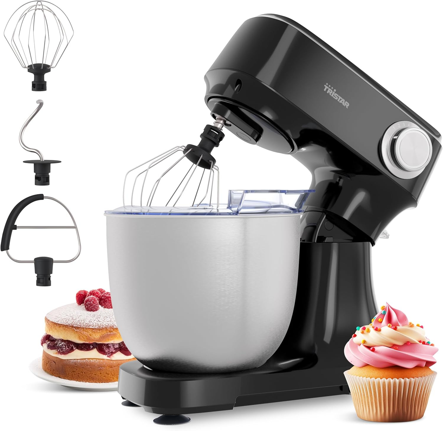Robot Da Cucina Con Ciotola in Acciaio Inox Da 4,5 L, Potenza 1.200 W, 12 Veloc