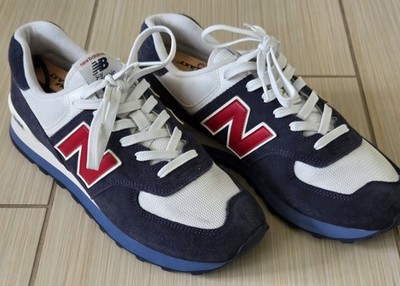Size 10- New Balance ML 574 ESC Core Plus Navy Red