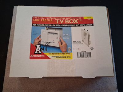 Arlington Two-Gang Power/Low Voltage Electrical Box TVL508