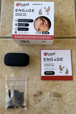 Lucid Hearing Engage BTE Hearing Aids | Android | Beige (Pair) - FREE SHIPPING!