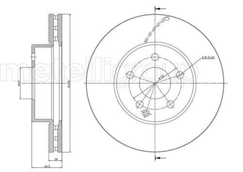 2x BRAKE DISC 23-0935C FOR MERCEDES-BENZ C-CLASS/T-Model SLC E-CLASS SLK 2.5L - Picture 2 of 8