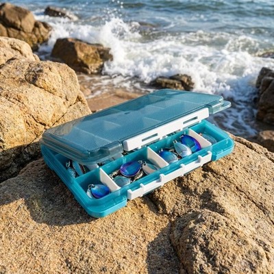 Leichte Angelgerätebox 17,5x10,5x2,3cm passt in Tasche oder Rucksack