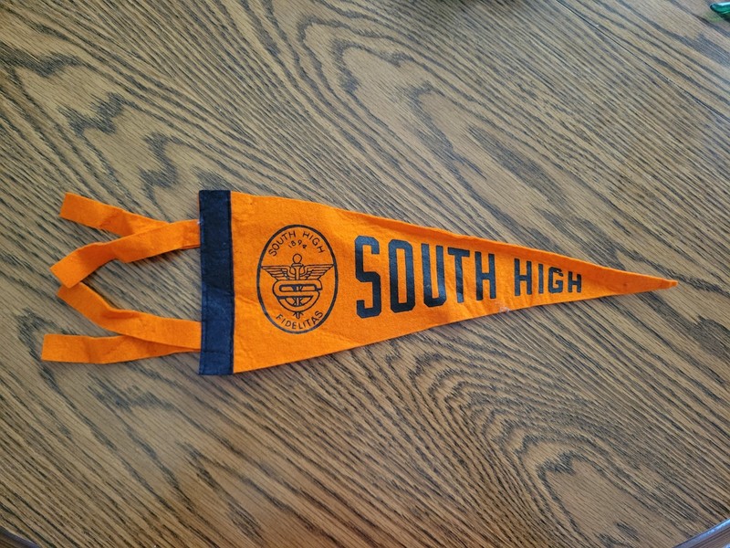 Vtg South High School Mini 12in Felt Pennant Cleveland Ohio