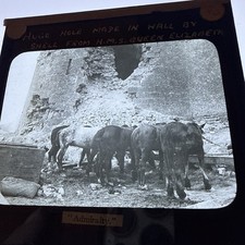 Antique WW1 Magic Lantern Slide She’ll Damage From HMS queen Elizabeth