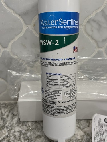 WaterSentinel Refrigerator Replacement Filter WSW-2 New Open Box - Picture 3 of 7