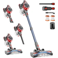 Cordless Stick Vacuum Cleaner - Rechargeable, Powerful Vacuums with Detachabl...