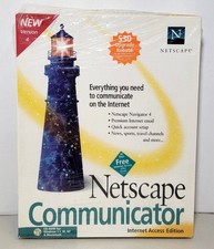 1997 Netscape Communicator Inet Acc Edition 4 PC Mac CD, Retail Big Box Complete