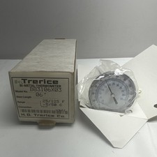 TRERICE B83106X03 3 inch BI Metal Dial Thermometer 6" Stem 1/2" NPT