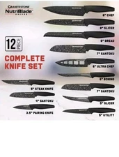 Granitestone NutriBlade 12 Piece Knife Set Nonstick High-Grade Stainless Blades