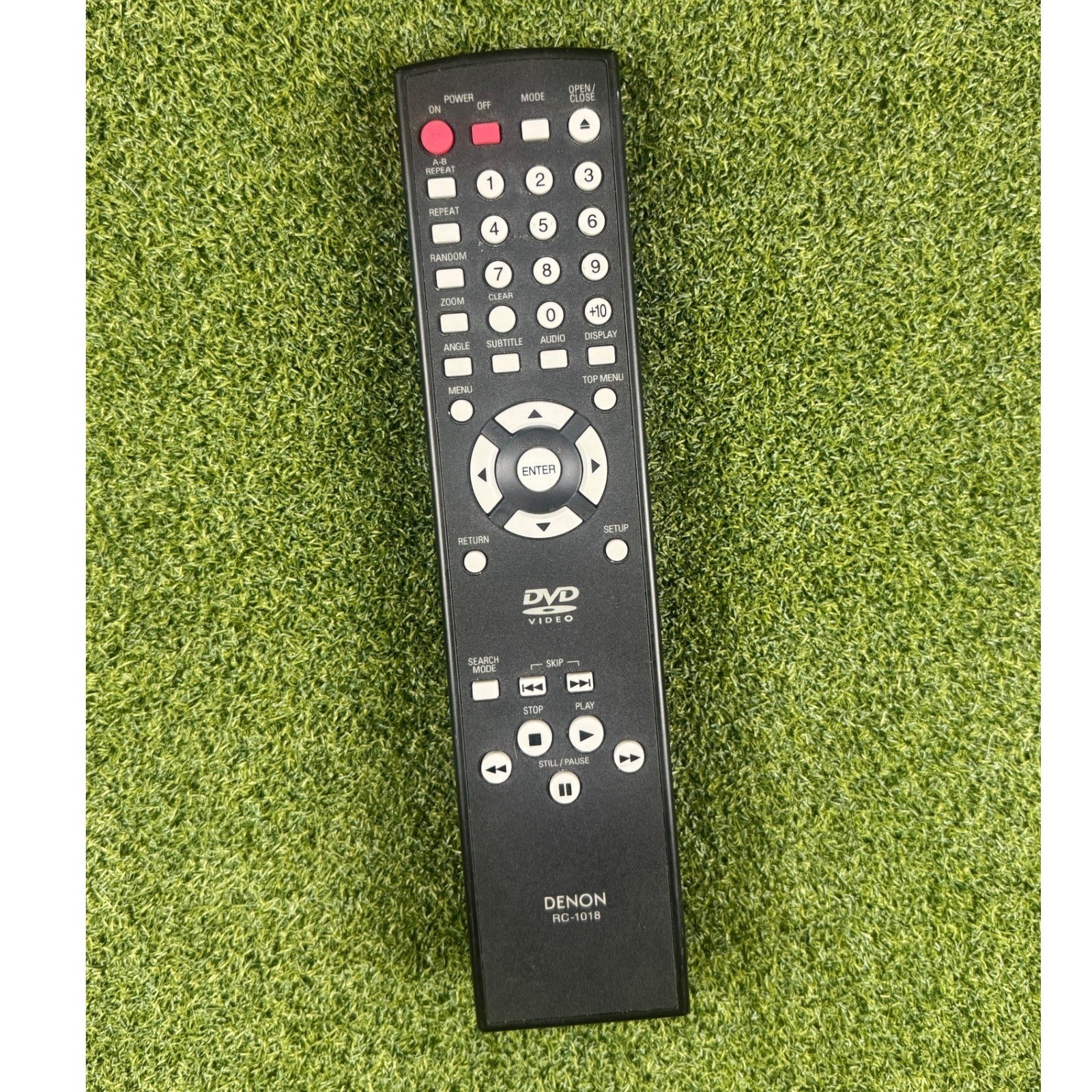 Denon RC-1018 DVD Video Remote Control OEM Replacement Tested Black