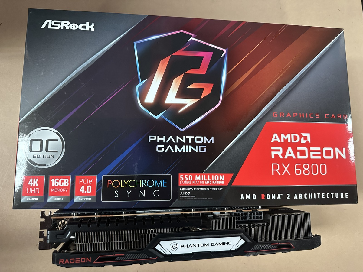 グラフィックボード・グラボ・ビデオカード ASRock Radeon RX 6800 Phantom Gaming ASRock Phantom Gaming Radeon RX 6800 OC 16GB GDDR6 RGB Graphics