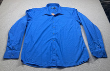 P.J. Paul Jones L Mens Button Up L/S Shirt Royal Blue NWT