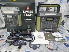 Swiss Tech 200W Portable Power Station, 193Wh W/Wireless Charging Pad OPEN BOX