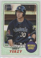 2017 Topps Heritage Minor League Edition Green 18/50 Andy Yerzy #58 fm0