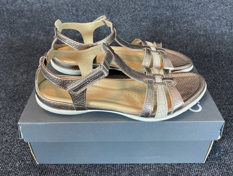 Sandalia ECCO Flash T-Strap para mujer gris metálico/moon rock - 240873 talla 11-11,5 Foto 2 de 4