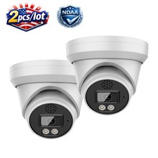 2pcs Vikylin 6MP Full Color IP Camera PoE 2-Way Audio Turret Outdoor CCTV NDAA