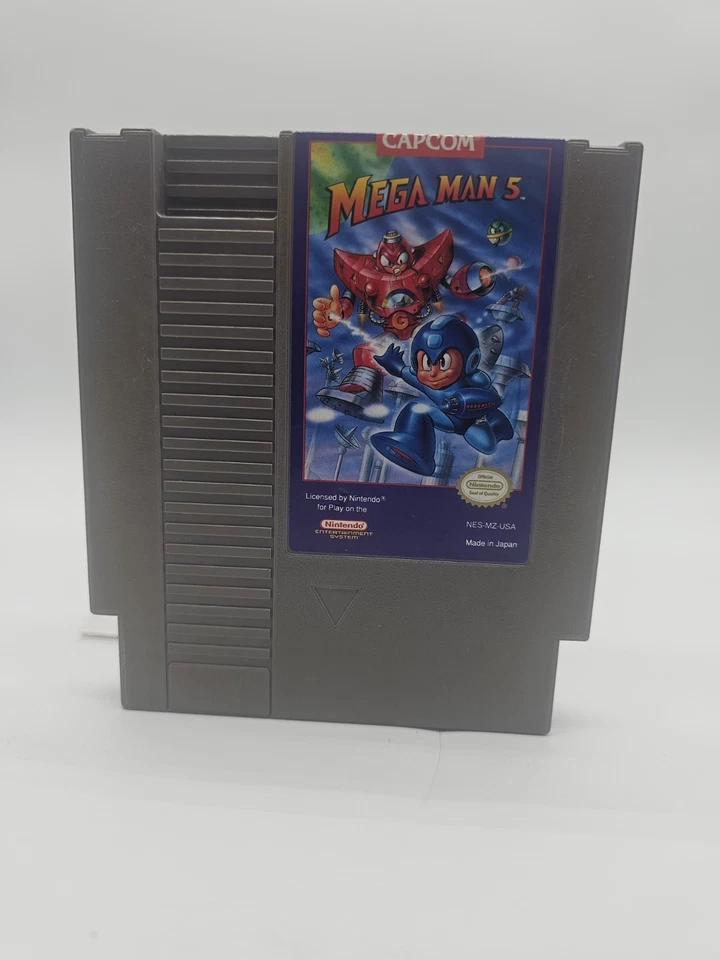 MEGA MAN 5 - Nintendo NES - VERY GOOD GAME AND MANUAL AUTHENTIC TESTED - Image 3 of 4