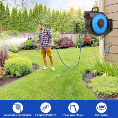 Gartenschlauch Aufroller 23/32m Wasserschlauch Schlauchaufroller Schlauchtrommel