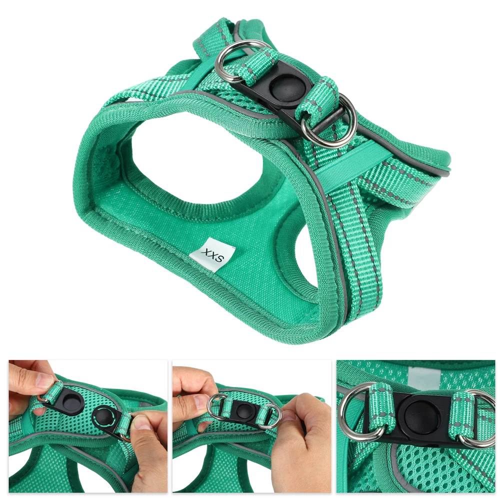 Dog Harness with Leash Set Adjustable Reflective Vest Harnesses for Small Dog
