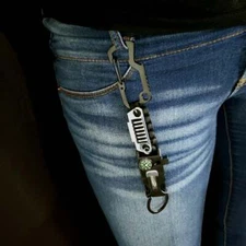 PREMIUM LIFE SAVING JEEP KEY CHAIN FOR CAMPING GEAR PARACORD & SURVIVAL