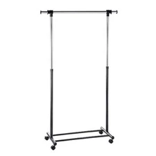 Simply Essential Portable Expandable Clothes Garment Rack on Caster Wheels