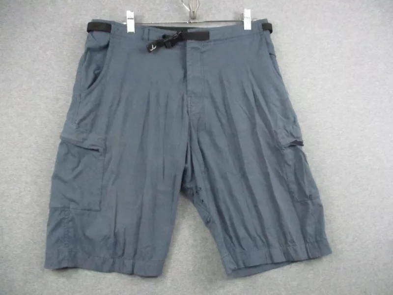 prana stretch zion hiking cargo belted shorts