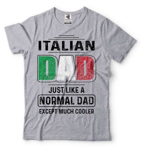 Maglietta Uomo Italiana Papà Italiano Maglietta Festa del Papà Regalo Camicie Italiane - Foto 5 di 8
