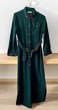 Vassarette Womens Dressing Gown Robe Small Vintage Green Christmas USA Housecoat