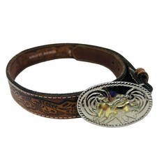 Nocona Western Boys Belt Youth Bull Rider Buckle Brown 22  N4410402