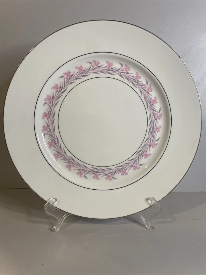 Juego de Platos de Cena Royal Jackson De Colección (6) Patrón Romance Fino China Blanco Rosa Foto 2 de 4