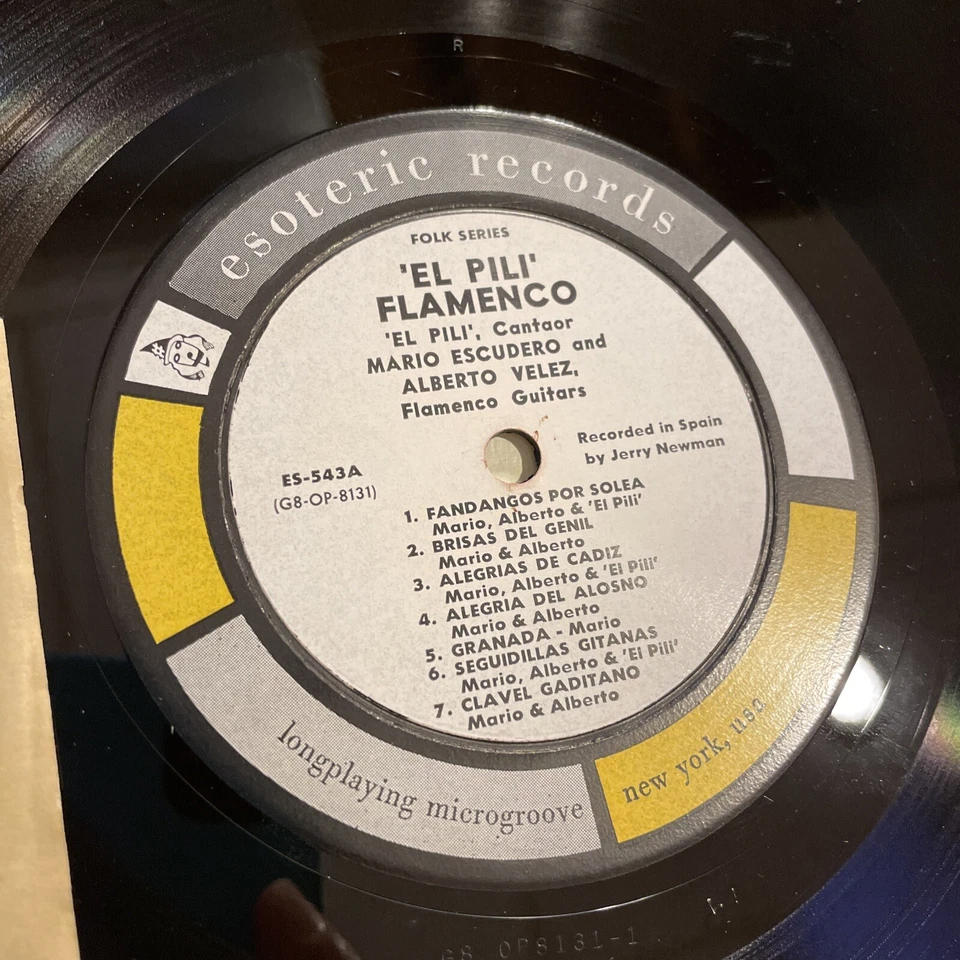 El Pili / Chinin De Triana FLAMENCO LP Esoteric 1956 Spanish Guitar M-!!! - Image 3 of 4