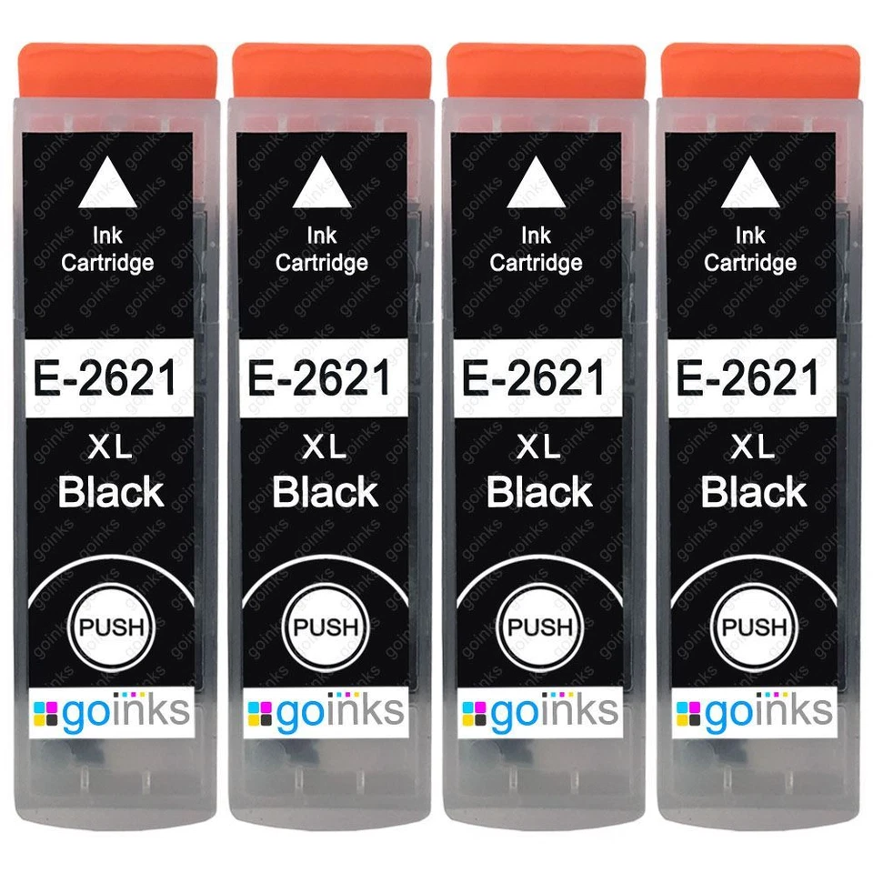 GO INKS 4 cartucce inchiostro nero per Expression Premium XP-510 XP-610 XP-700 XP-810
