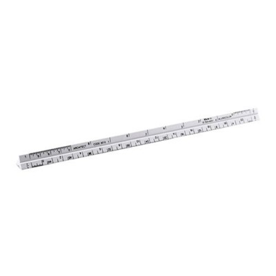 Alumicolor Architect Triangle Pocket Scale Ruler 6'' Silver Draft School Office