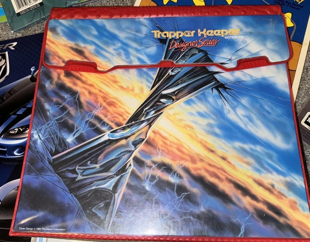 Vtg Liquid Steel? Trapper Keeper Designer Binder Folders Pocket