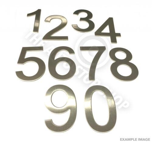 Stainless Steel House Numbers - No 474 - Stick on Self Adhesive 3M Backing 10cm - Zdjęcie 1 z 1