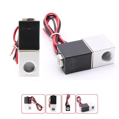 1/4 inch 12V DC Brass Electric Solenoid Valve Gas Water Air Normally Closed，2PC