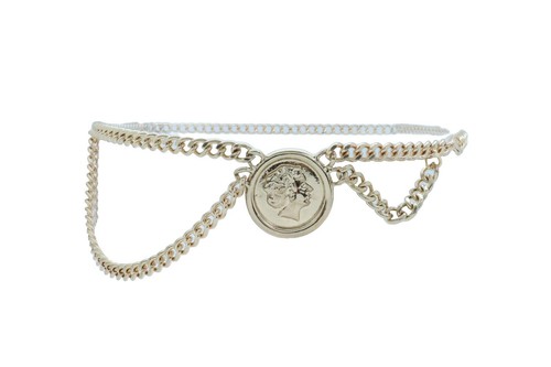 Elizabeth II Silver-Tone Charm Chain Belt Queen elizabeth ii belt - Gem main image 2