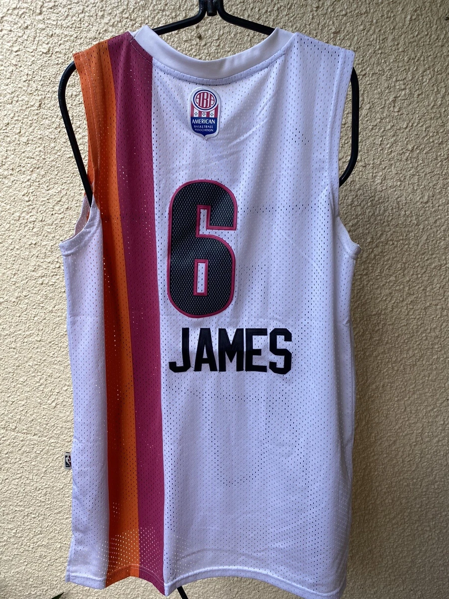 Adidas Miami Heat Home White LeBron James #6 Authentic Swingman