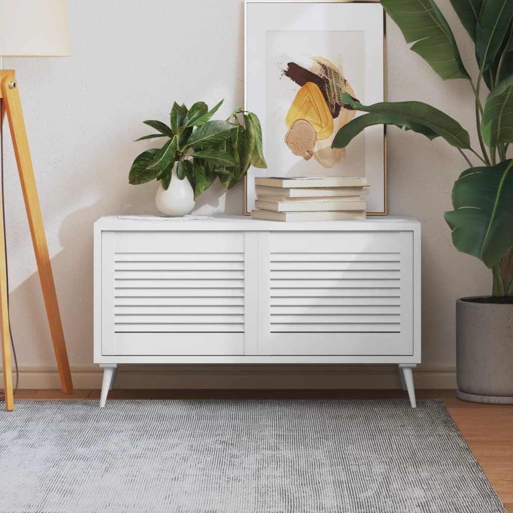 vidaXL Ante a Lamelle 2 pz Bianche 39,5x49,4 cm - Legno di Pino Massello