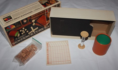 Selchow and Righter Scrabble Brand Sentence Cube Game 1971 No. 96 COMPLETE - Picture 2 of 5