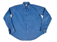 Brooks Brothers Women's Thick Material Blue Striped Button Up Office Dress Shirt