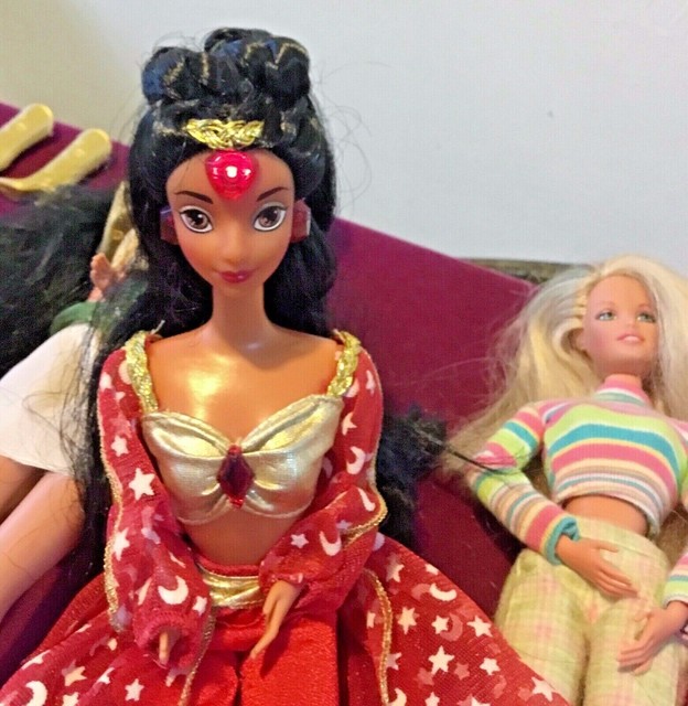 Lot Mattel Barbie DOLL Disney Jasmine Arabian 1994 Twist & Turn jewel