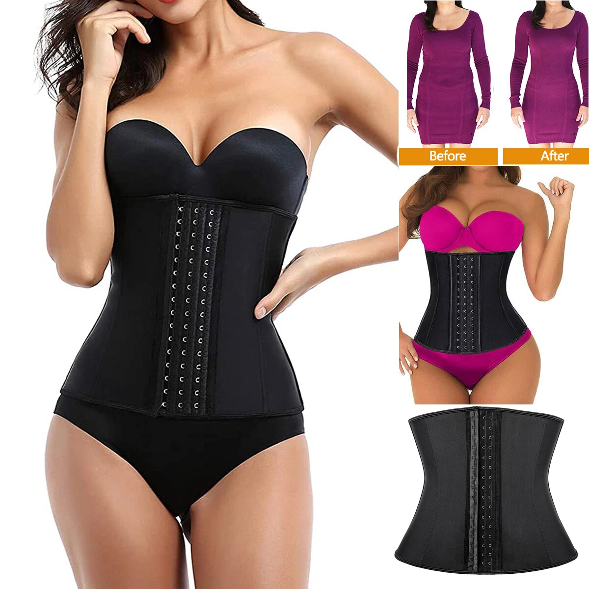 Fashion Latex Waist Trainer Corset Ladies Full Body Shaper Fajas