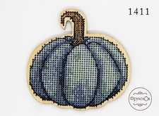 DIY Cross Stitch Kit on Wood "Pumpkin"