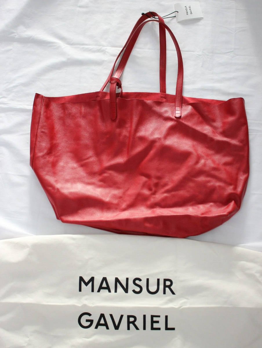 Mansur Gavriel Oversized Lightweight Soft Lamb Leather FLA Red