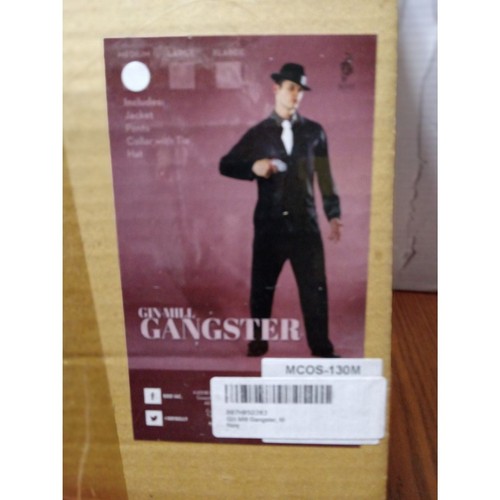 Disfraz de Halloween de gángster para hombre | Cosplay criminal y vestir, M negro - Imagen 8 de 8