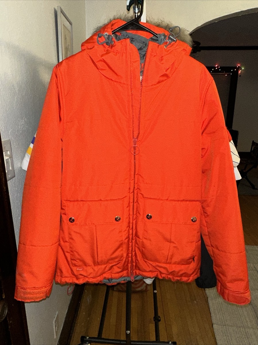 Holden Quilted Puffer Puffy Snowboard Jacket Mens Medium Orange