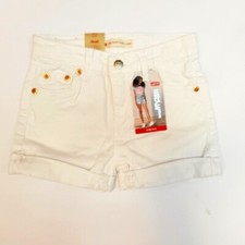 Girl's Levi's White Girlfriend Shorty Shorts Denim Shorts Size 6x