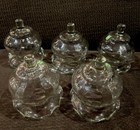 PEG Candle HOLDER Votive Clear Glass Vintage HOMCO RUFFLED RIM — photo 3